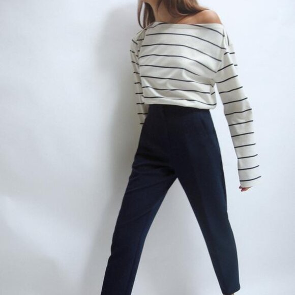 Oyster White High Waisted Zara Pants - Picture 4 of 4